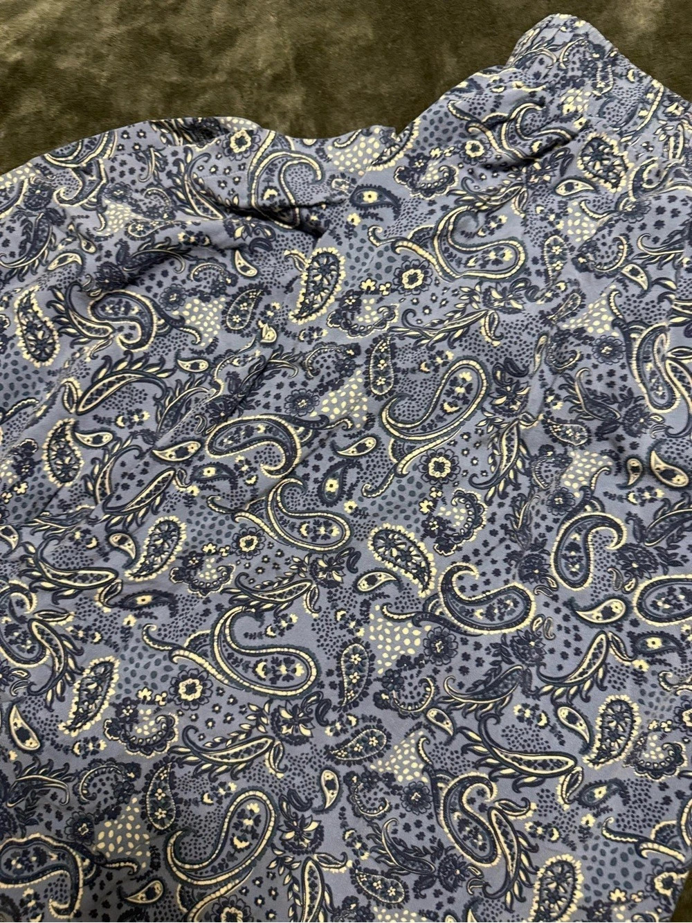 Torrid High-Rise Pull-On Wide-Leg Pant Paisley Pants Blue & tan 4X